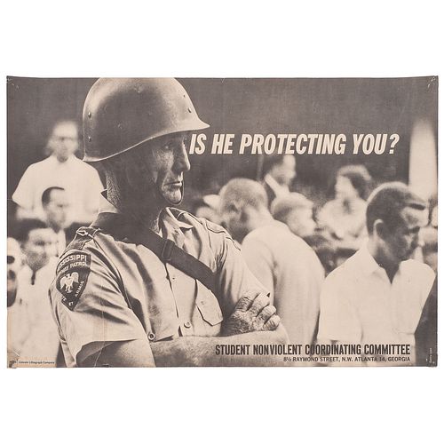 [CIVIL RIGHTS - SNCC] LYON, Danny, photographer. Is He Protecting You? Atlanta, GA: Lincoln Lithograph Company, [ca 1963-64]. 