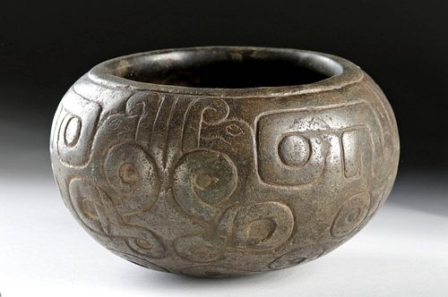 Chavin Incised Stone Bowl Mythological Creatures