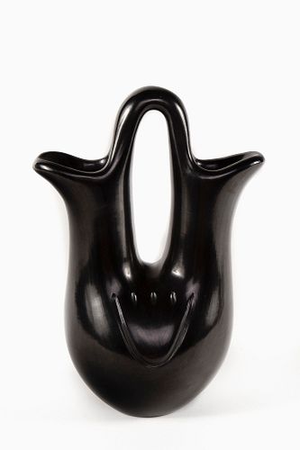Santa Clara, Toni Roller, Blackware Wedding Vase, 1979