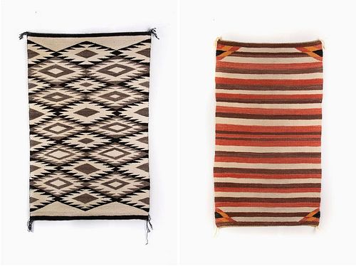 Two Navajo Textiles, ca. 1950
