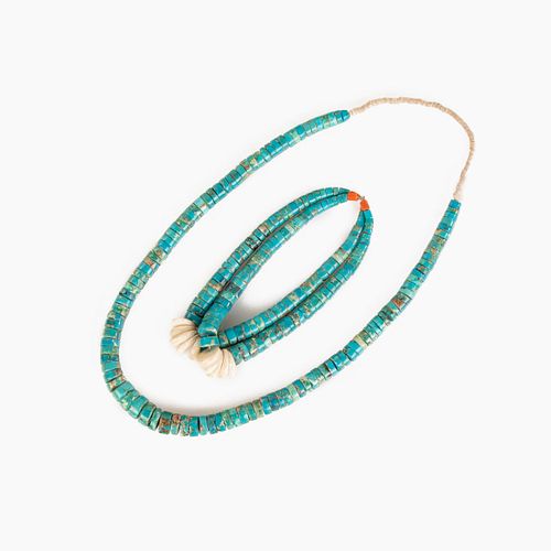 Two Pueblo Turquoise Necklaces