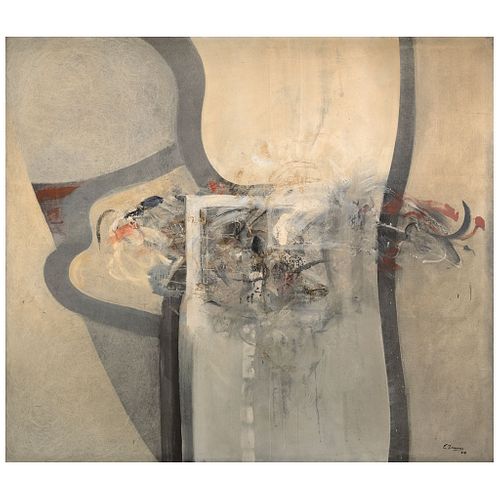 EDUARDO ZAMORA, Realismo, Signed and dated 68, Acrylic on canvas, 68.8 x 78.7" (175 x 200 cm)