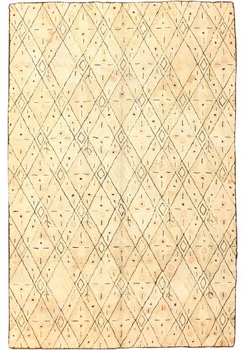 ANTIQUE AMERICAN HOOKED RUG, 9 ft x 6 ft