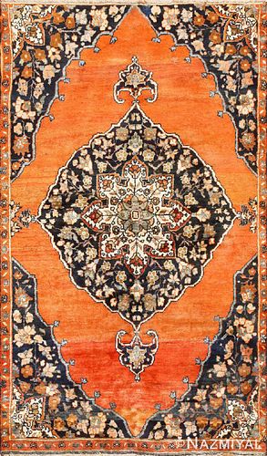 ANTIQUE PERSIAN MALAYER RUG, 6 ft 10 in x 4 ft