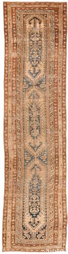 ANTIQUE PERSIAN MALAYER RUNNER RUG, 15 ft x 3 ft 10 in