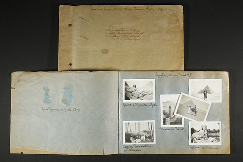 (2) ALBUMS OF BLACK & WHITE SNAPSHOTS BY GERMAN COUPLE IN MEDITERRANEAN EUROPE & MIDDLE EAST, DATED 1931