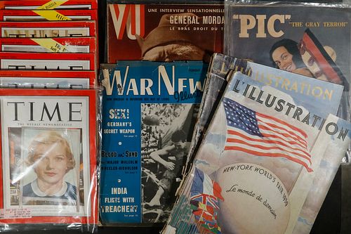 (41) 1930S-50S VINTAGE MAGAZINES, MOSTLY WWII
