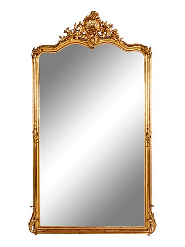 A Louis XV Style Giltwood Mirror