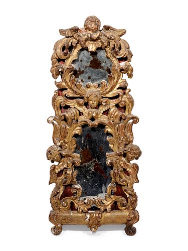 A Continental Giltwood Table Mirror
