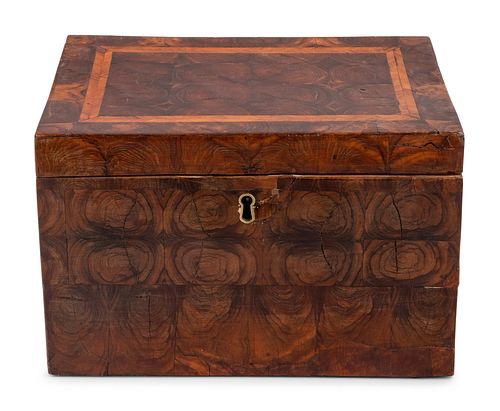 A George II Oysterwood Veneered Box