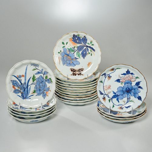 Collection antique Japanese Arita porcelain plates