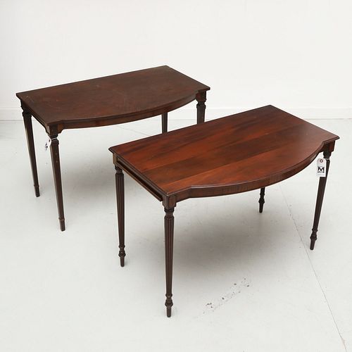 (2) Colonial Revival serving / console tables