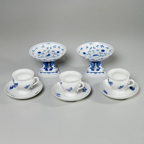 Royal Copenhagen cups & saucers, B & G compotes