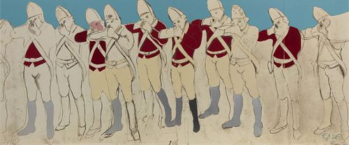 Larry Rivers
(American, 1923-2002)
Redcoats (fold out) (from the Boston Massacre series), 1970