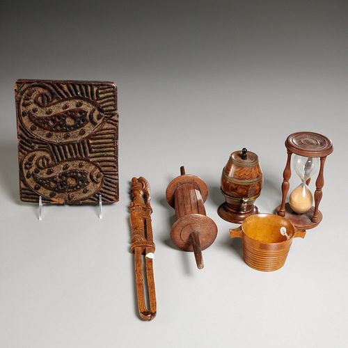 Antique and Folk woodenware group