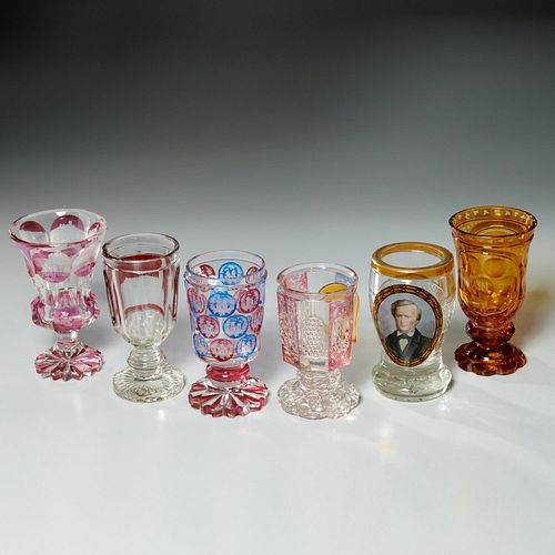 Nice group Bohemian & German souvenir glass