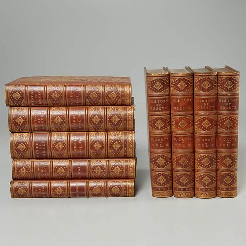 George Grote, 1862, (9) vols. fine leather binding
