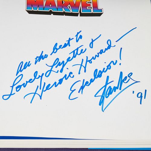 Stan Lee, signed Marvel book