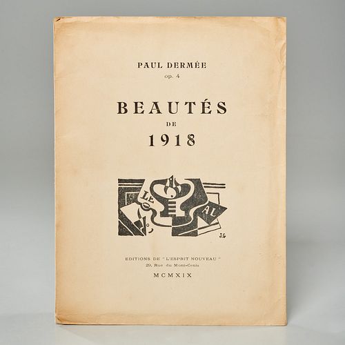 [Juan Gris] Paul Dermee, Beautes de 1918, signed