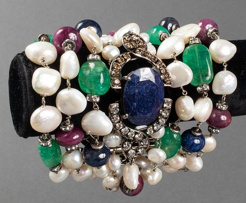 Iradj Moini Multi-Strand Gemstone & Pearl Bracelet