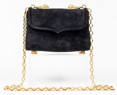 Kieselstein-Cord Black Velvet Trophy Handbag