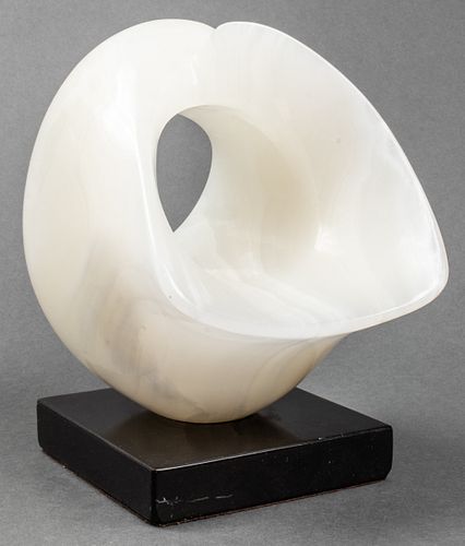 Modern Abstract Biomorphic Carved Onyx Sculpture