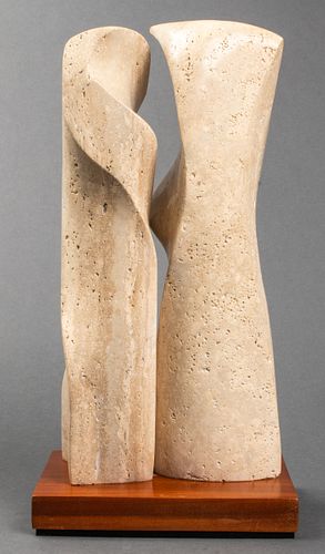 Lilly M. Tussey Modern Carved Travertine Sculpture