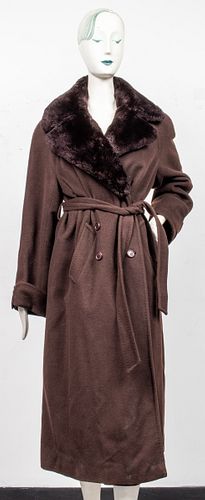 Searle Faux Fur Trimmed Cashmere Coat