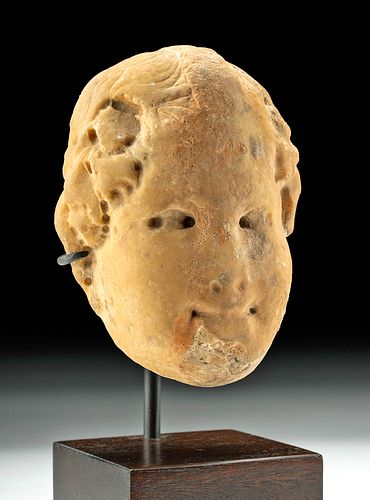 Roman Giallo Antico Marble Head of Cupid