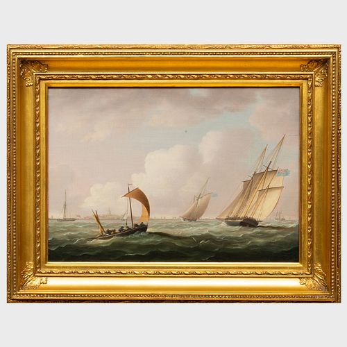  Attributed to Thomas Buttersworth (c. 1768-1842): British Frigate