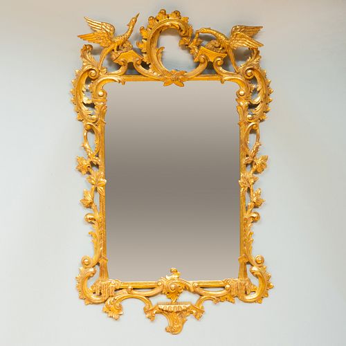 Pair of George III Style Giltwood Mirrors, of Recent Manufacture