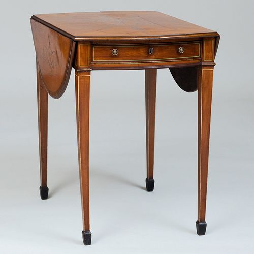George III Inlaid Satinwood Pembroke Table