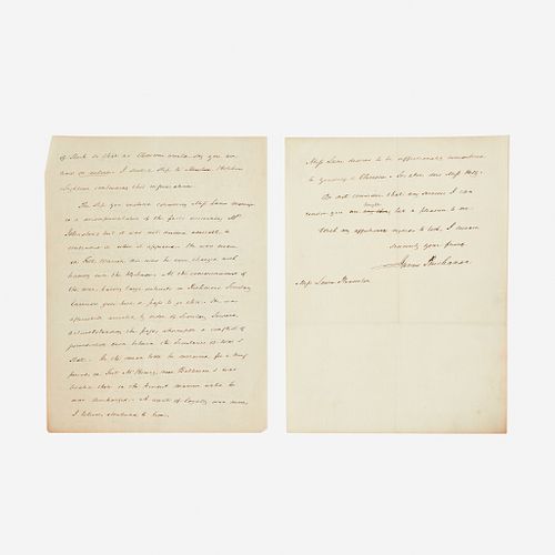 [Presidential] Buchanan, James, Autograph Letter, signed