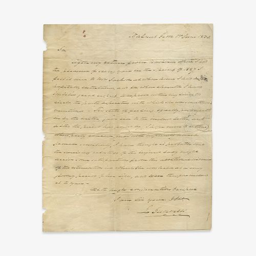 [Presidential] Jackson, Andrew, Autograph Letter, annotated