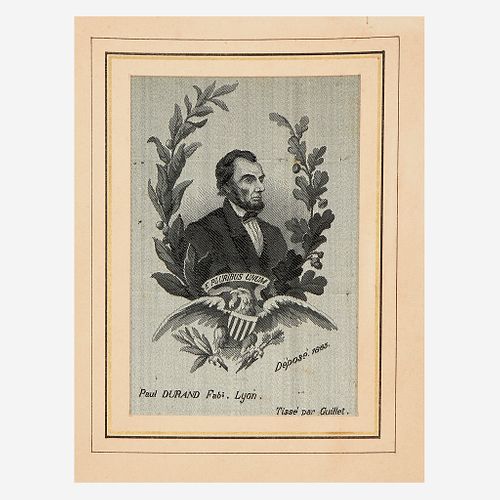 [Presidential] Lincoln, Abraham, Silk Memorial Portrait