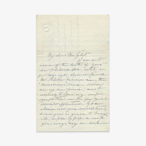 [Presidential] [First Ladies] Polk, Sarah Childress, Autograph Letter, signed