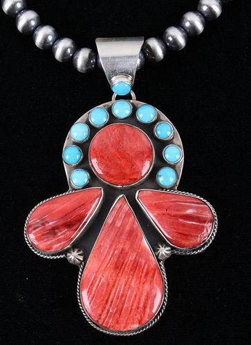 Navajo Yazzie Kingman & Spiny Oyster Necklace