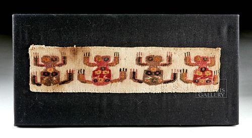 Pre-Columbian Pachacamac Textile Panel - Oracle Spiders