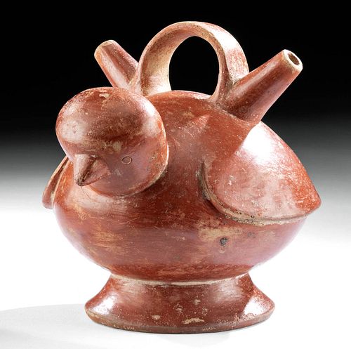 Calima Redware Twin-Spouted Alcarraza - Bird Form