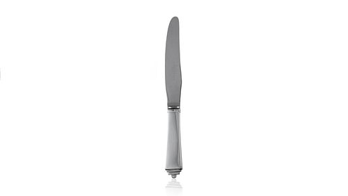 Vintage Georg Jensen Pyramid Dinner Knife, Short Handle #013