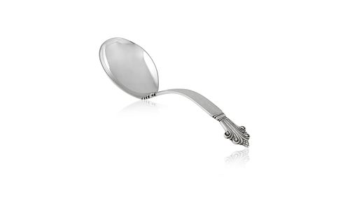 Georg Jensen Acanthus Compote Spoon #162 Curved Handle