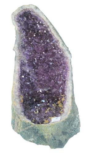 Large Amethyst Geode Specimen, height 21 inches width 10 1/2 inches. Provenance: The Estate of Alina Roisen, Park Avenue, New York.