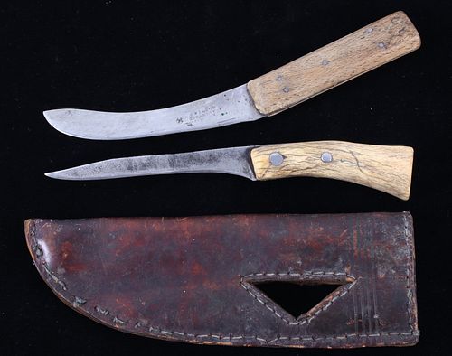 Blackfeet Belt Sheath &  I. Wilson Knife 1800's