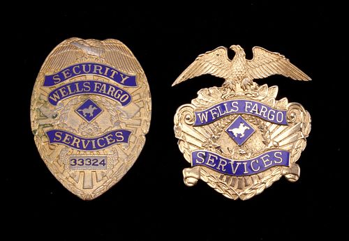 Wells Fargo Security Services Uniform & Hat Badges