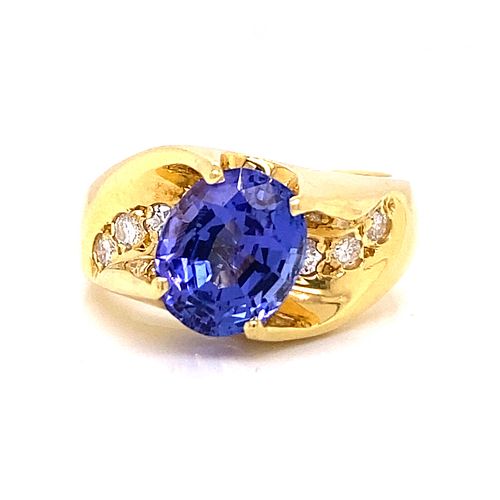 18k Diamond Tanzanite Ring