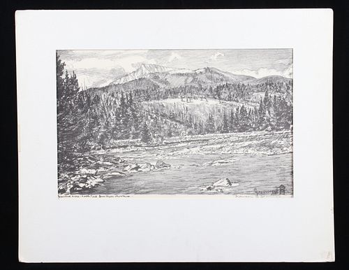 Bronson G Stevenson Sun River Montana Drawing