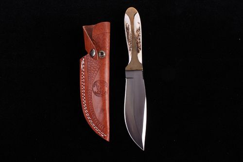 Whitetail Cutlery Antler Tine Clipped Bowie Knife