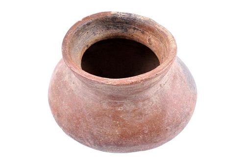 Burned Red/Brown Pre-Columbian Pottery Bowl