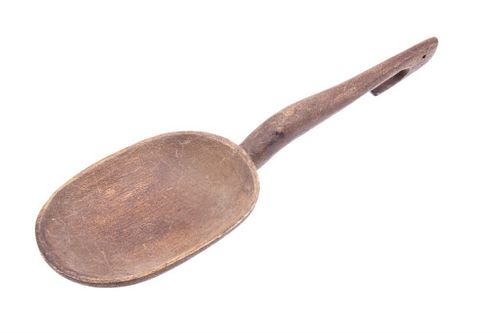 Northern Plains Indians Hand Carved Wooden Spoon
