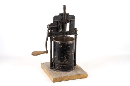 Mechanical Iron Fruit/ Wine Press c. Early 1900's